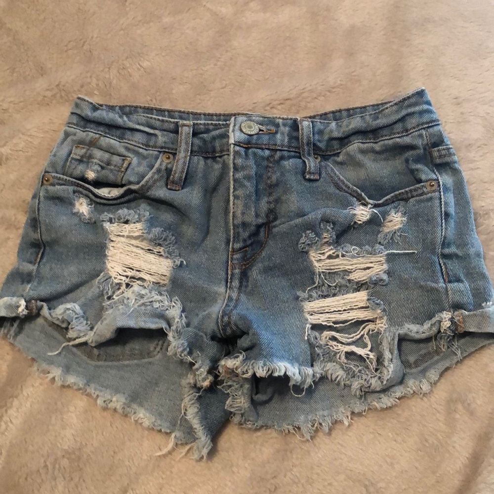 Distressed Jean Shorts
